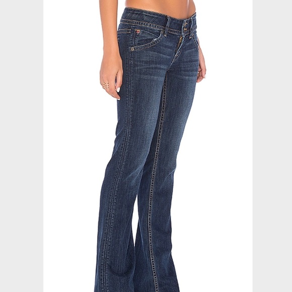 Hudson Dark Wash Flap Pockets Flare Jeans - Picture 3 of 8